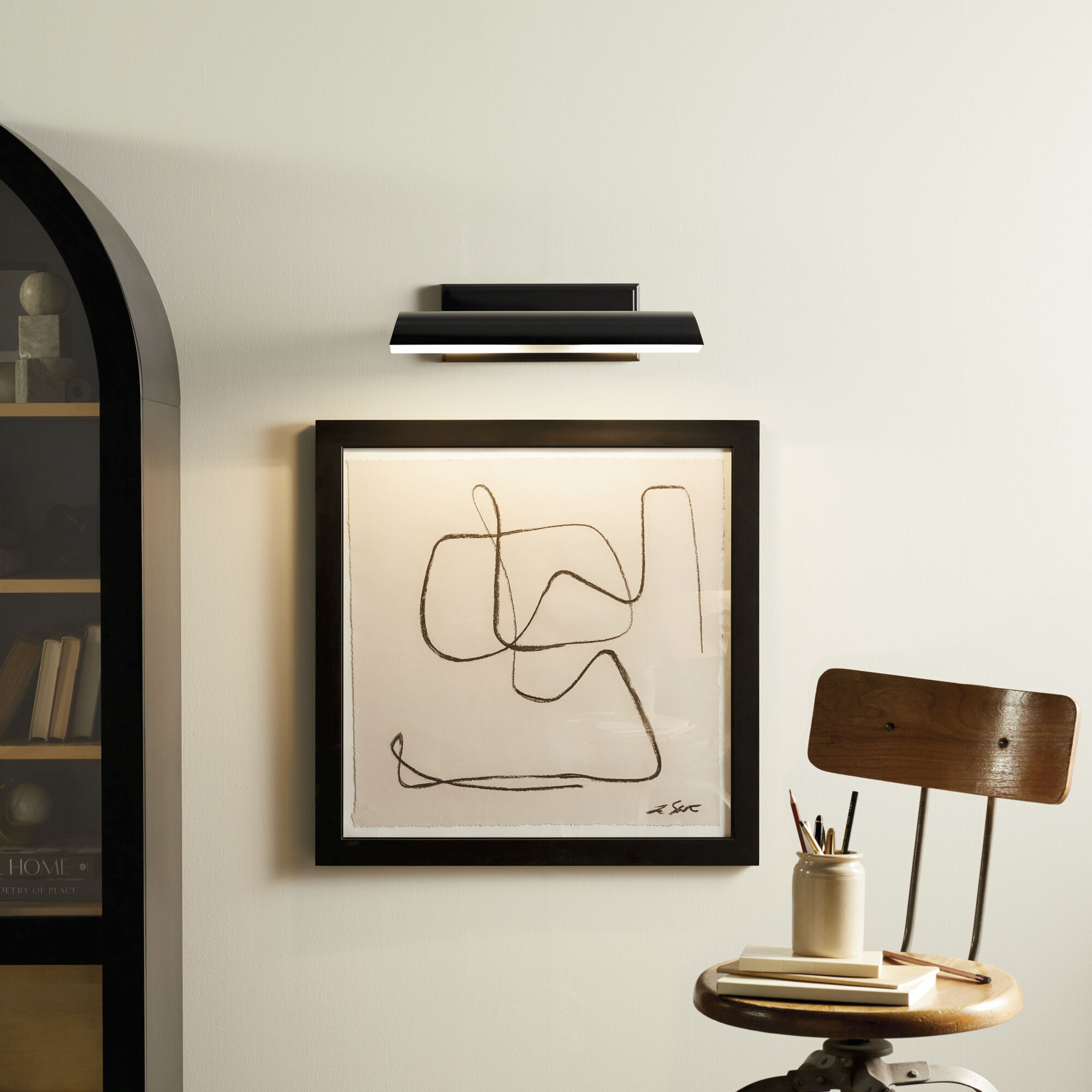 Carston 26 watt 18.25 inch Black Picture Light Wall Light